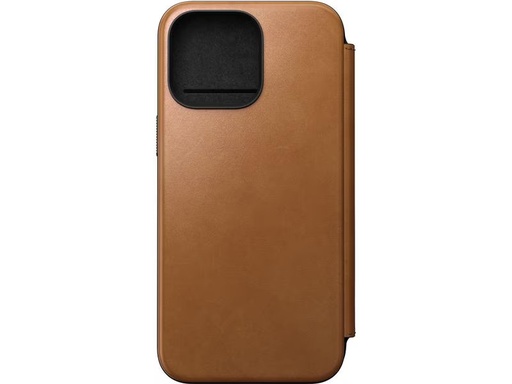 [90312673 1591321] Nomad Book Cover Modern Leather Folio iPhone 15 Pro Max Beige
