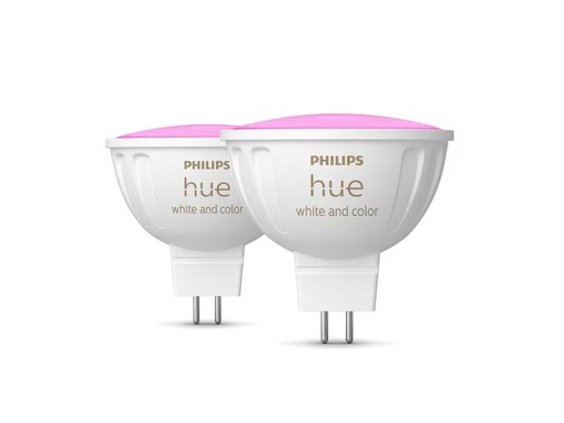 [90312863 1613742] Philips Hue Leuchtmittel White &amp; Color Amb. MR16 Doppelpack 400 lm