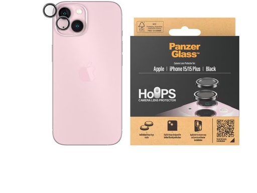 [90312992 1589909] Panzerglass Lens Protector Rings HOOPS Apple iPhone 15 / 15 Plus