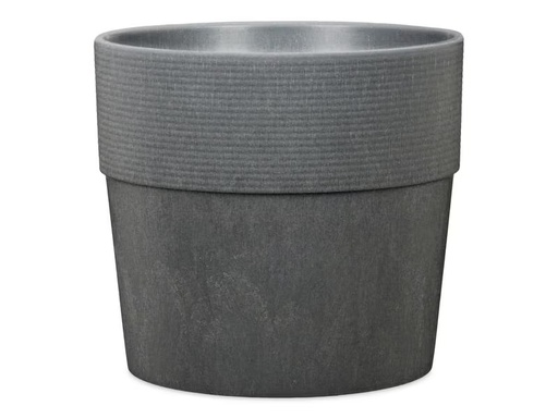 [90313002 1604693] scheurich Blumentopf Groove 22.5 cm, Anthrazit