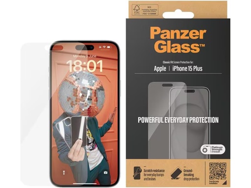 [90313074 1589897] Panzerglass Displayschutz Classic Fit iPhone 15 Plus