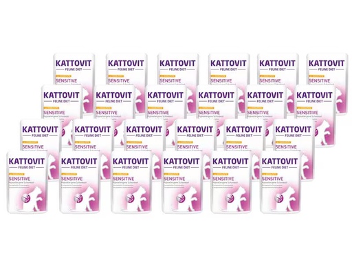 [90313187 1604887] Kattovit Nassfutter Sensitive Huhn und Pute, 24 x 85 g