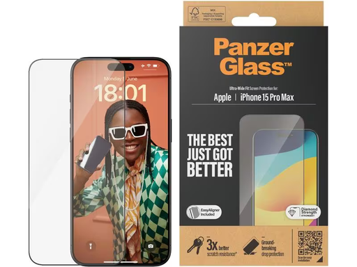 [90313445 1589903] Panzerglass Displayschutz Ultra Wide Fit iPhone 15 Pro Max