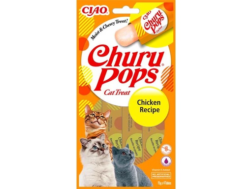 [90313447 1571725] CIAO Churu Katzen-Snack Pops Huhn, 4 x 15 g