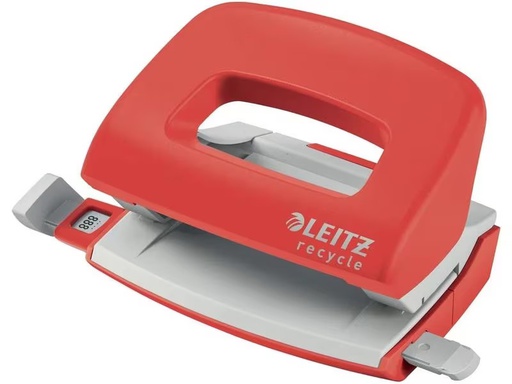 [90313669 1615384] Leitz Locher NeXXt Recycle Mini 10 Seiten, Rot