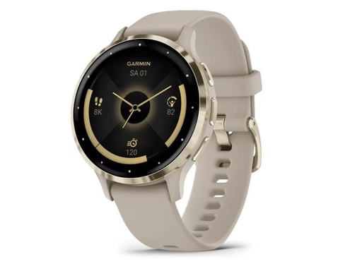 [90314006 1619054] GARMIN Sportuhr Venu 3S French Gray / Softgold