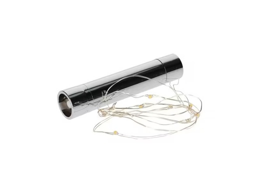 [90314208 1253003] Dameco LED Lichterkette Angel Hair Flaschenverschluss 0.5 m, Silber
