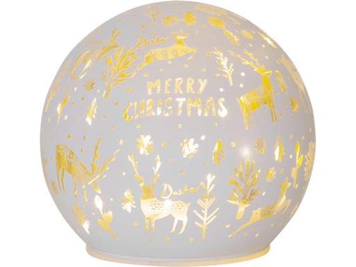 [90314238 1568552] Star Trading Schneekugel MerryX-mas, Ø 12 cm, Weiss