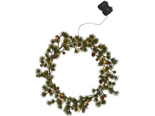 [90314287 1568583] Star Trading LED-Weihnachtskranz Larix, Ø 40 cm, Grün