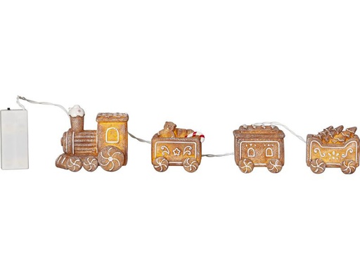 [90314319 1568625] Star Trading LED-Figur Gingerville, 5er Set, 30 cm, Braun