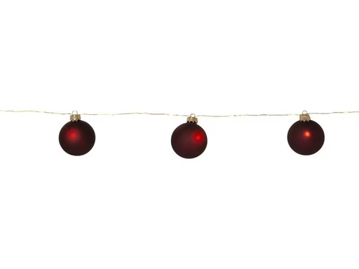 [90314338 1568602] Star Trading LED-Lichterkette Bliss, 1.6 m, 8 Kugeln, Rot