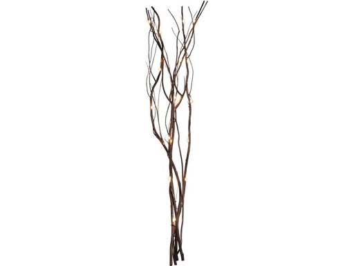 [90314384 1568581] Star Trading Zweig Willow Dewdrop, 24 LEDs, 60 cm, Braun