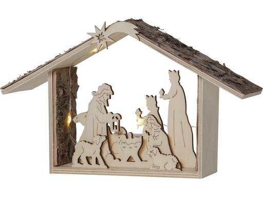 [90314394 1568548] Star Trading Kerzenleuchter Yuletide, 26.5 cm, Natur