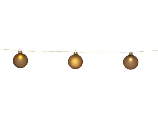 [90314407 1568603] Star Trading LED-Lichterkette Bliss, 1.6 m, 8 Kugeln, Gold