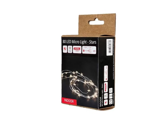[90314411 1591937] Dameco LED Lichterkette Micro Sternen 80 Lampen, 1.3 m