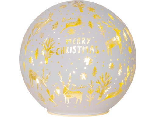 [90314439 1568553] Star Trading Schneekugel MerryX-mas, Ø 15 cm, Weiss
