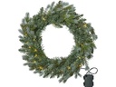 Star Trading LED-Weihnachtskranz Greyland, Ø 55 cm, Grün