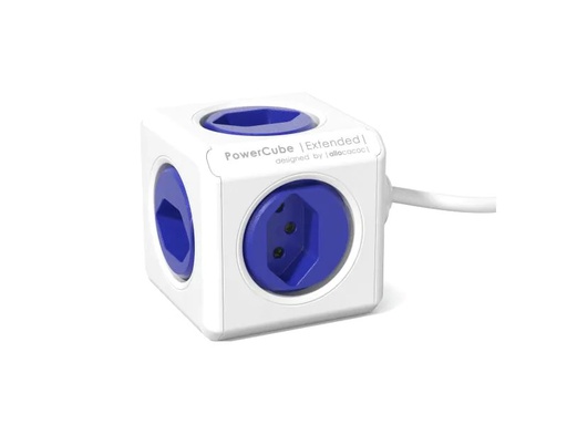 [90051476 473612] Allocacoc Tischsteckdosenleiste PowerCube Extended 5x T13 blau