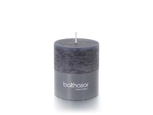 [90314548 1616634] balthasar Zylinderkerze Rustico 8 cm x 7 cm, Grau
