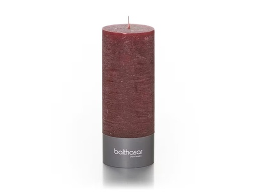 [90314582 936067] balthasar Zylinderkerze Rustico 18 cm x 7 cm, Weinrot