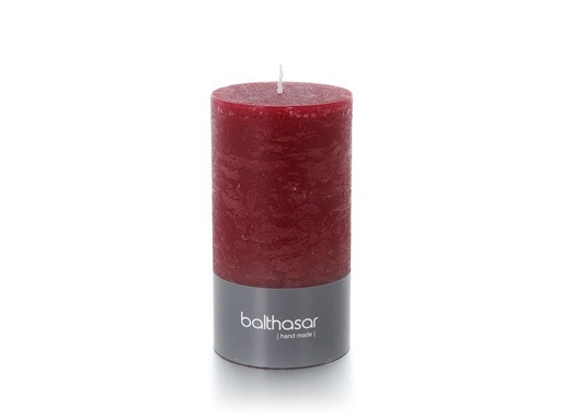 [90314631 1616642] balthasar Zylinderkerze Rustico 13 cm x 7 cm, Weinrot