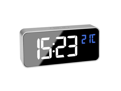[90314685 1614777] TFA Dostmann Digitalwecker Silber