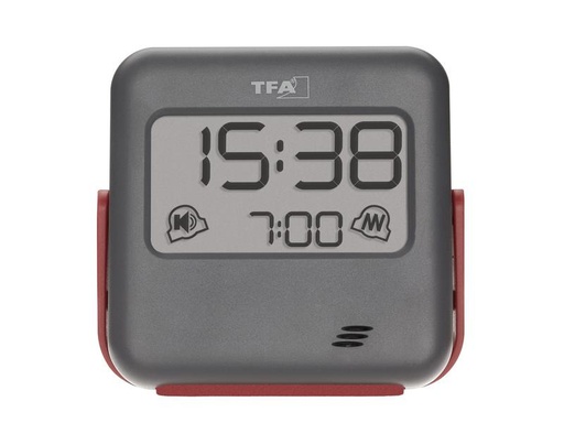 [90314703 1614776] TFA Dostmann Digitalwecker Buzz Rot/Schwarz
