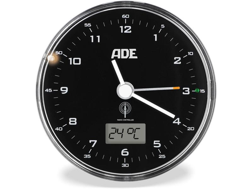 [90314817 1619354] ADE Funkwecker 8.1 x 4 cm, Schwarz