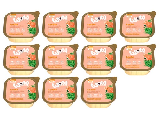 [90314893 1604819] WOW Nassfutter Adult Lachs Schale, 11 x 150 g