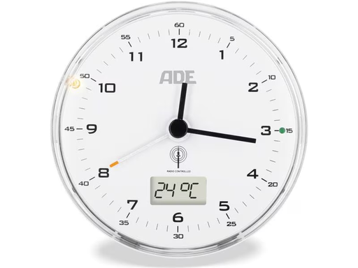 [90314900 1619353] ADE Funkwecker 8.1 x 4 cm, Weiss