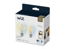 WiZ Leuchtmittel 7W (60W) E27 A60 Filament Clear Doppelpack