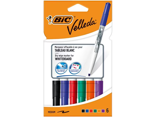 [90315276 1615731] BIC Velleda 6 Stück
