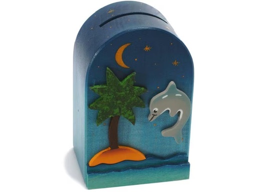 [90315313 1611669] Weizenkorn Spardose Delphin