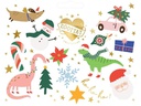Partydeco Deko Tattoos Ho ho ho abwaschbar, 13 Stk.