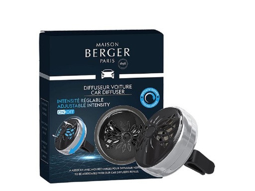 [90315568 1622503] Maison Berger Autodiffusor Technik Flower Schwarz/Silber