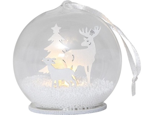 [90315593 1187213] Star Trading Tischdeko Kugel Fauna 9 cm, Weiss