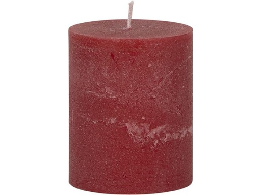 [90315625 1618177] Weizenkorn Kerze Ice 10 cm x 8 cm, Kaminrot, 4 Stück