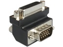Delock Winkeladapter 90°, m-f VGA - DVI-A