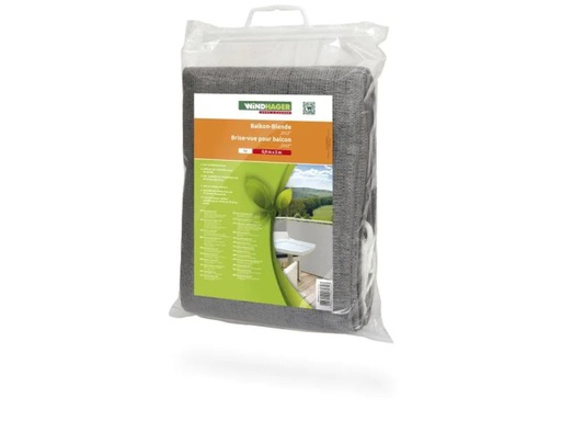 [90051610 601800] Windhager Sichtschutz Balkonblende Sylt 5mx0.9m uni-grau