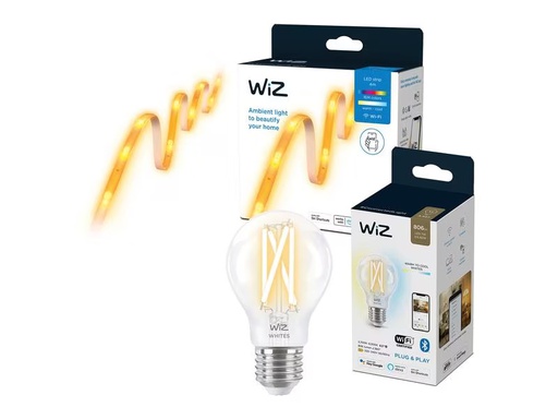 [90315918 1622420] WiZ Starterset LED Lightstrip RGBW 4 m, 13W + Filament E27, 6.7W