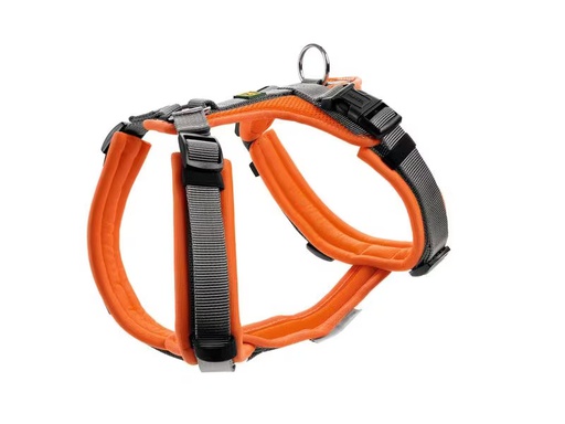 [90316002 1561473] Hunter Geschirr Maldon, M, Orange/Grau