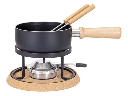 [90316176 1621877] Kadastar Käsefondue-Set Bernina 5 Teile, Schwarz