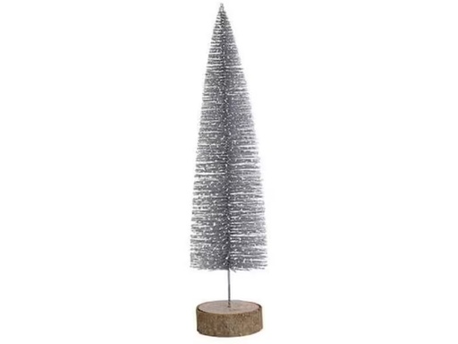 [90316318 1612497] G. Wurm Weihnachtsbaum Silber, 10 x 34 x 10 cm