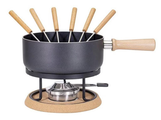 [90316370 1621876] Kadastar Käsefondue-Set Bernina 9 Teile, Schwarz