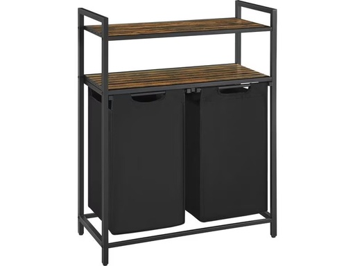 [90316589 1614593] VASAGLE Wäschekorb  46 l, Schwarz