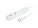 STEFFEN Steckdosenleiste IQ 3 x T13, USB-A+C, Weiss, 3 m Kabel