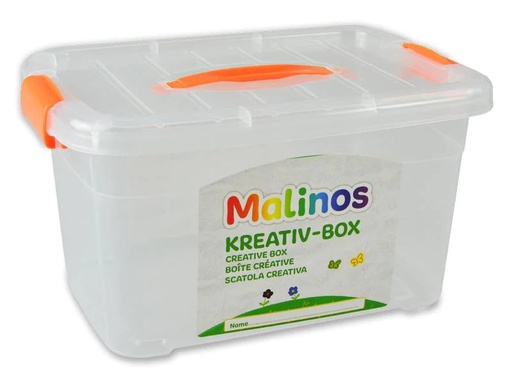 [90051700 993949] Malinos Aufbewahrungsbox 16 l Orange/Transparent