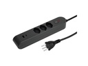 STEFFEN Steckdosenleiste IQ 3 x T13, USB-A+C, Anthrazit, 3 m Kabel