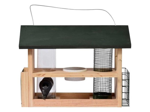 [90316955 1618464] dobar Vogelfutterstation 7-in-1, 39 x 19 x 29 cm, Holz