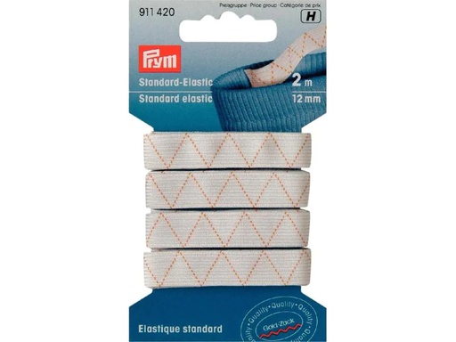 [90051732 1088094] Prym Elastikband Standard 12 mm, Weiss